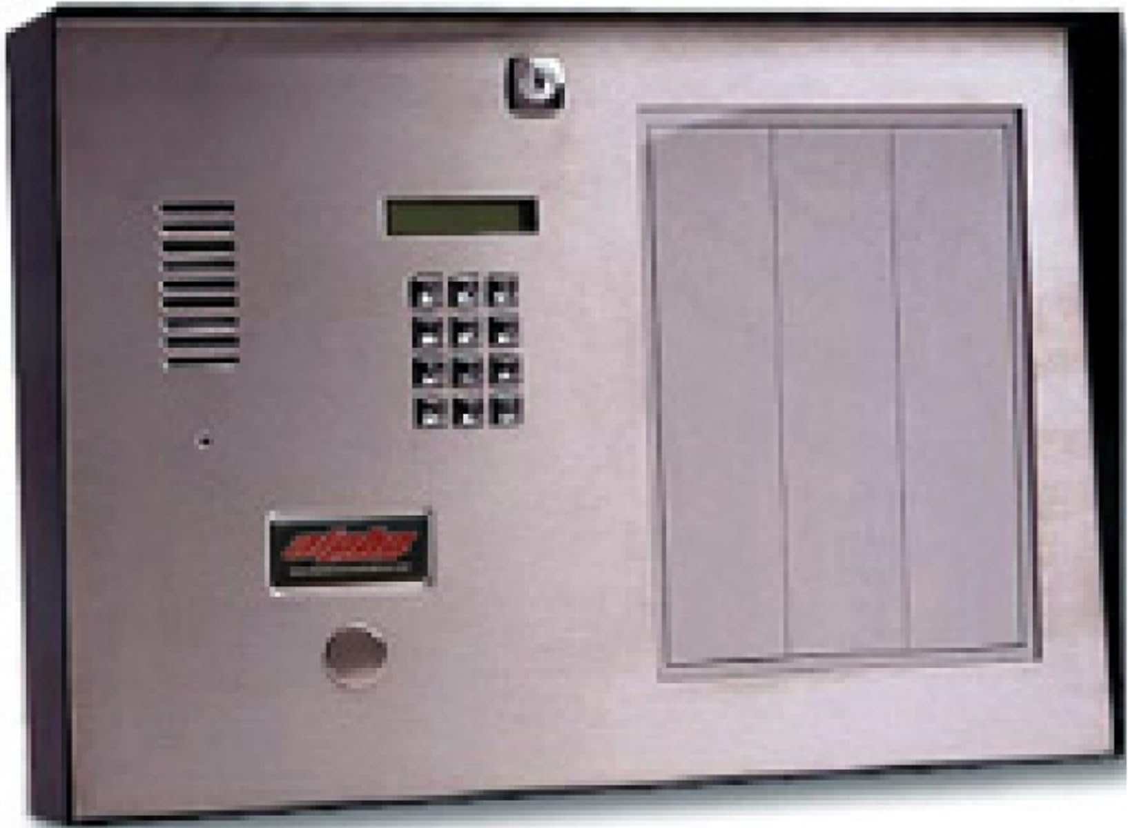 Alpha Communications TE904NP Telephone Entry Master Stations; 200 Names Directory; Stainless Steel Faceplate and Rain Hood; Multiple Entrance Capability; Postal Lock Release Provision