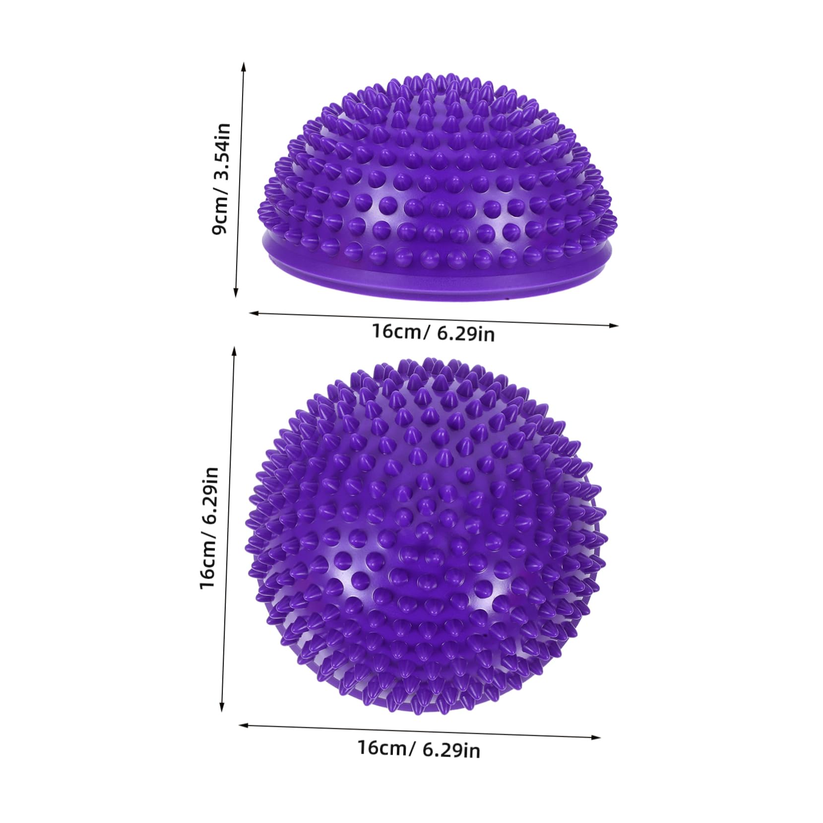 PartyKindom 4Pcs Sensory Balance Hedgehog Style Stability Domes for Adults Enhancing Coordination Fun Physical Development with Vibrant Colors for Centers