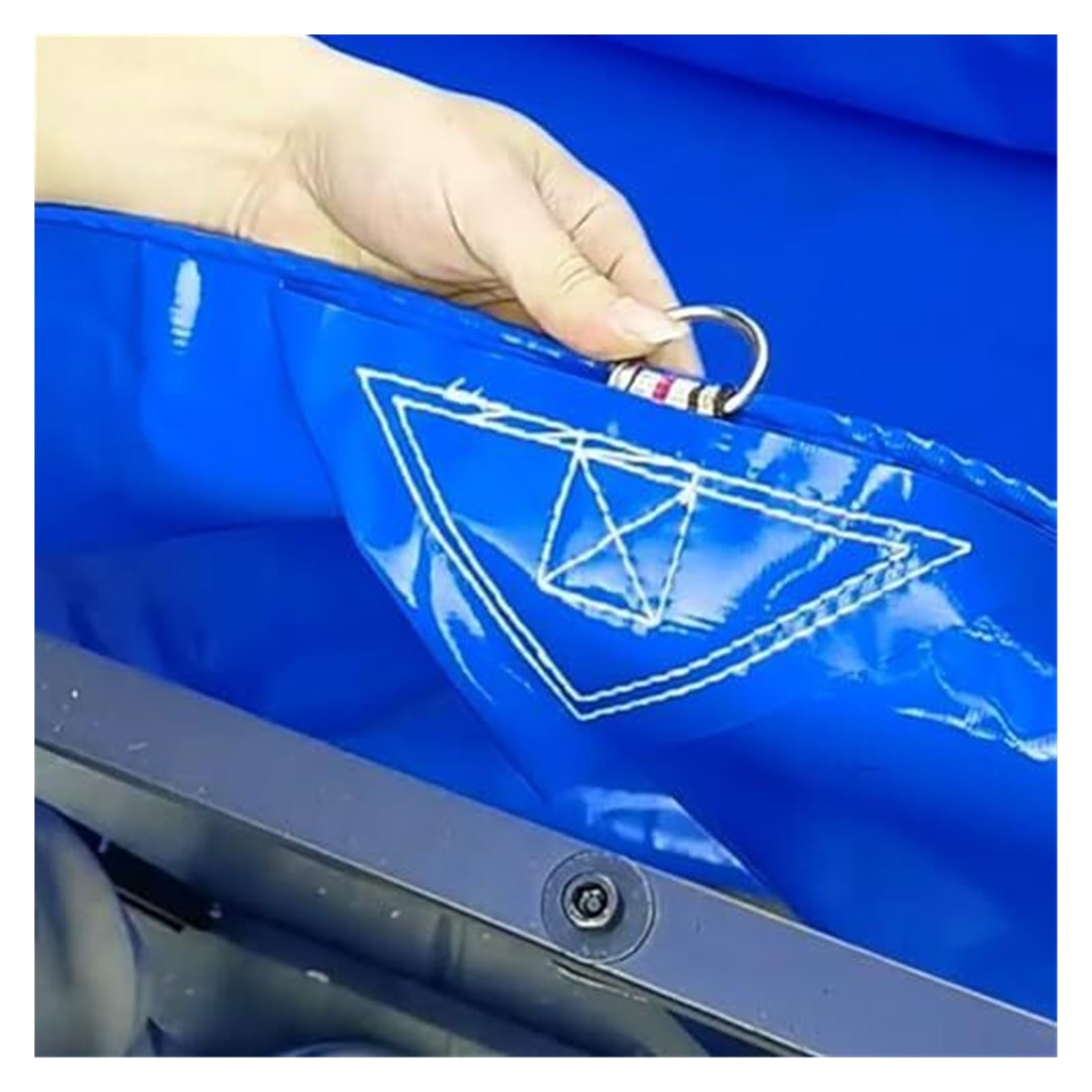 Vasca in PVC per laghetto di Koi, Vasca per Pesci da Esterno per laghetto di Koi - Vasca di contenimento temporanea Fuori Terra con Anelli di trazione per rifugio Acquatico (140x80x90 cm) -