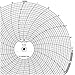 Partlow 10" Circular Chart Recorder Paper, 0 to 100, 24 Hours, 100/Box