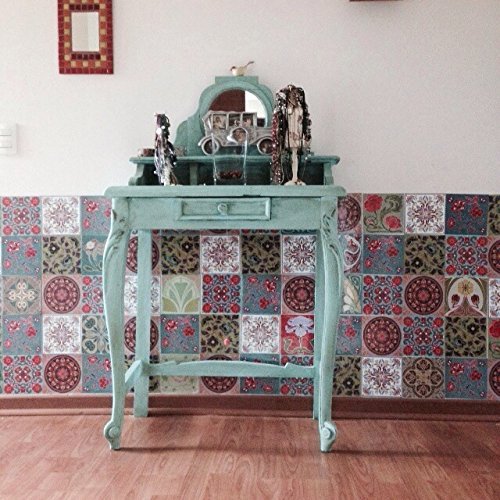 China Decorative Tile Stickers Set 12 Units 6x6 inches. Peel & Stick Vinyl Tiles. Home Decor. Furniture Decor. Backsplash.