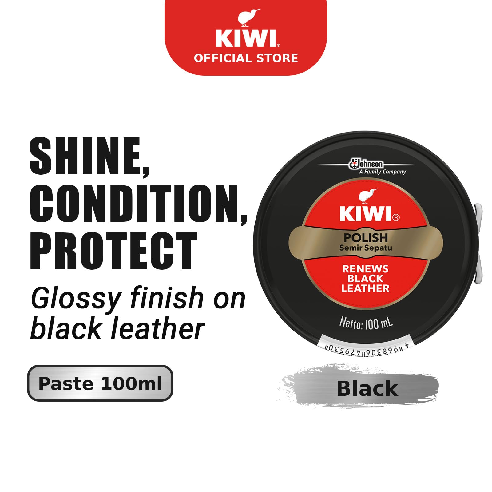 Kiwi Shoe Paste, Black, 100ml : Amazon.sg: Fashion