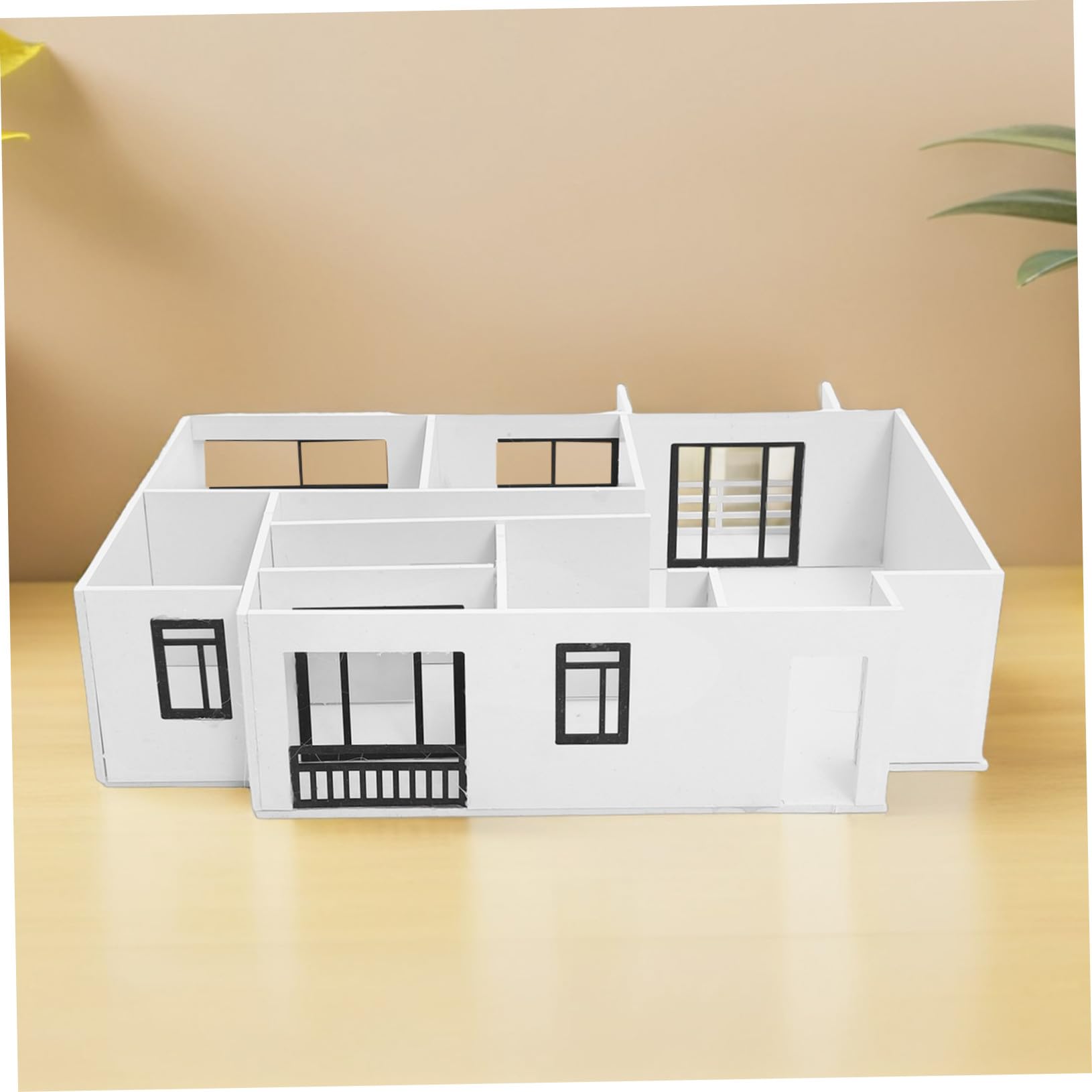 Housoutil Kit Modello Appartamento Fai da Te 1:25 Materiale Pvc e Acrilico, Modello Interno a Scala Vuota per Artigianato e Pianificazione Spaziale Accurata