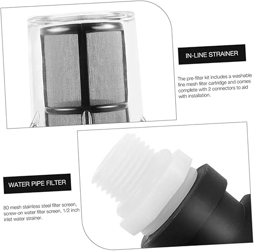 Miniatura 2 de Veemoon Filtro en línea de malla de filtro de fregadero de cocina Filtro en línea de malla para manguera de agua