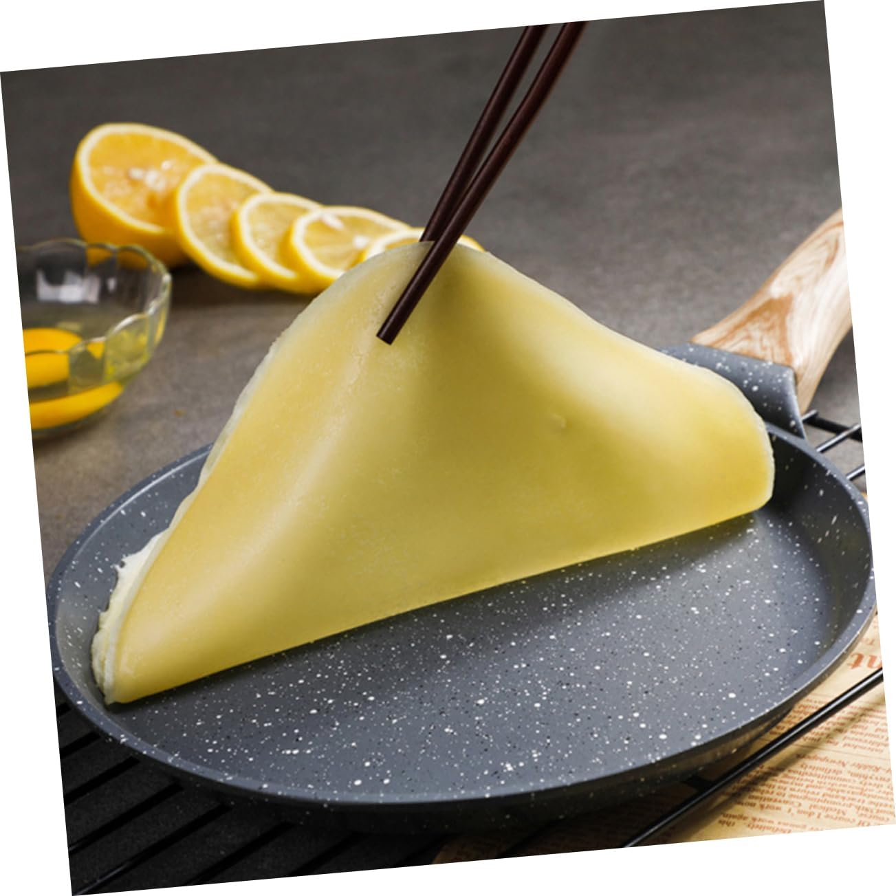Nonstick Frying Pan Flat Skillet for Eggs Crepes Pancakes for Home and Restaurant Use and Cooking Tool