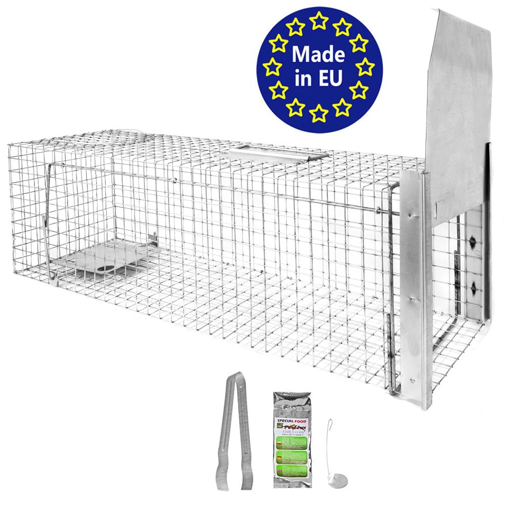 Animales Humane Trampa Jaula Captura Gato Castor 80 x 26 x 26 cm Petigi