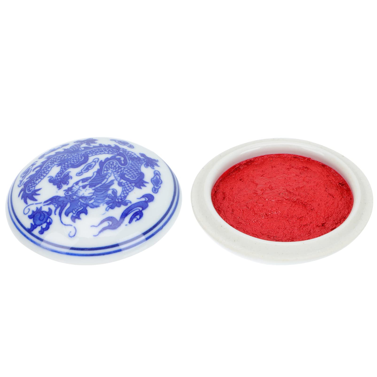 Cabilock 3 Pz Inchiostro per Il Taglio del Sigillo di Calligrafia Pasta di Inchiostro Rosso Cinese Timbri a Inchiostro per Album Ceramica Impronta Digitale Contenitore del Liquame Ufficio