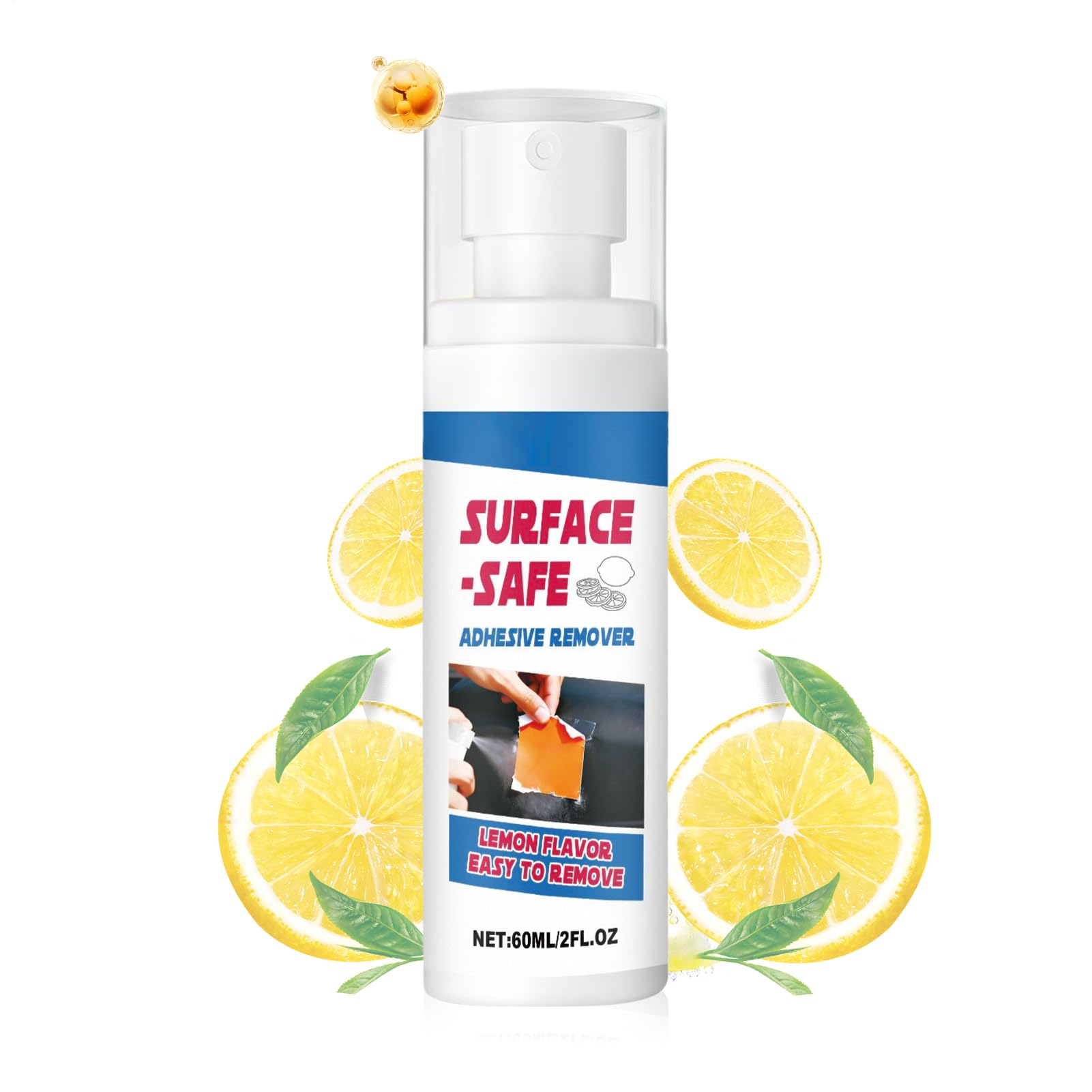 Środek do usuwania kleju, 60 ml, spray do usuwania naklejek i etykiet, szybkie czyszczenie z kalkomanii i taśmy, wielofunkcyjny środek czyszczący do szyb samochodowych, okien, ścian, powierzchni