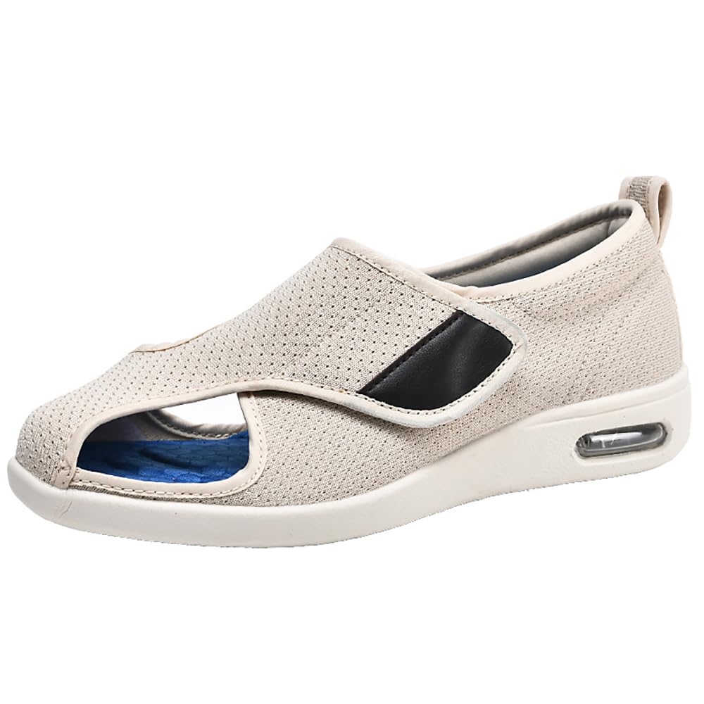 Zapatos para Diabéticos Zapatos para Caminar Ajustables Zapatos Ortopédicos Zapatos Ortopédicos Zapatillas Extra Anchas Zapatos Casuales Fáciles De Poner Antideslizantes para Pies