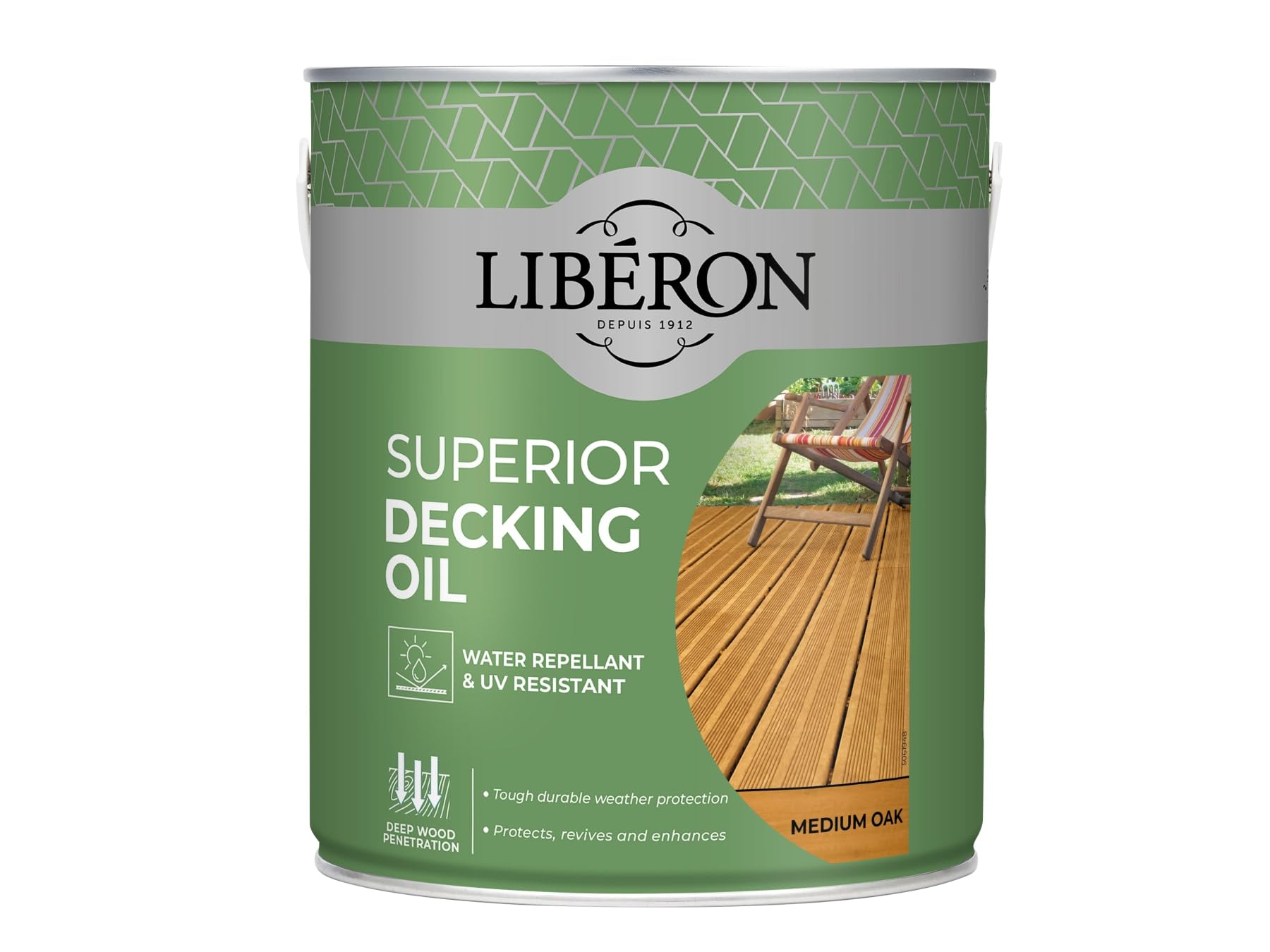Liberon Superior Decking Oil Medium Oak 2.5L – UV Exterior Timber Protection