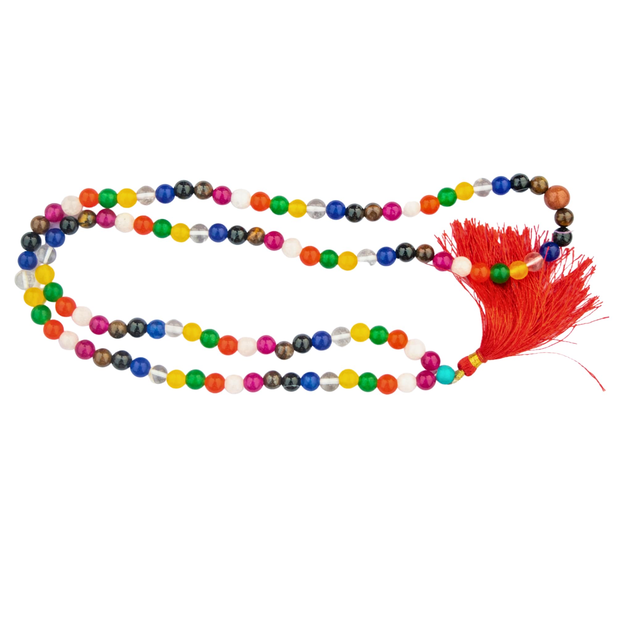 Apnisanskriti Unisex Adult Multi Colour Mala (27 Inch, 6Mm Beads, 9 Colour Beads, Lab Certified) - Multi Color A+ Stones - Pack Of 1-image-44