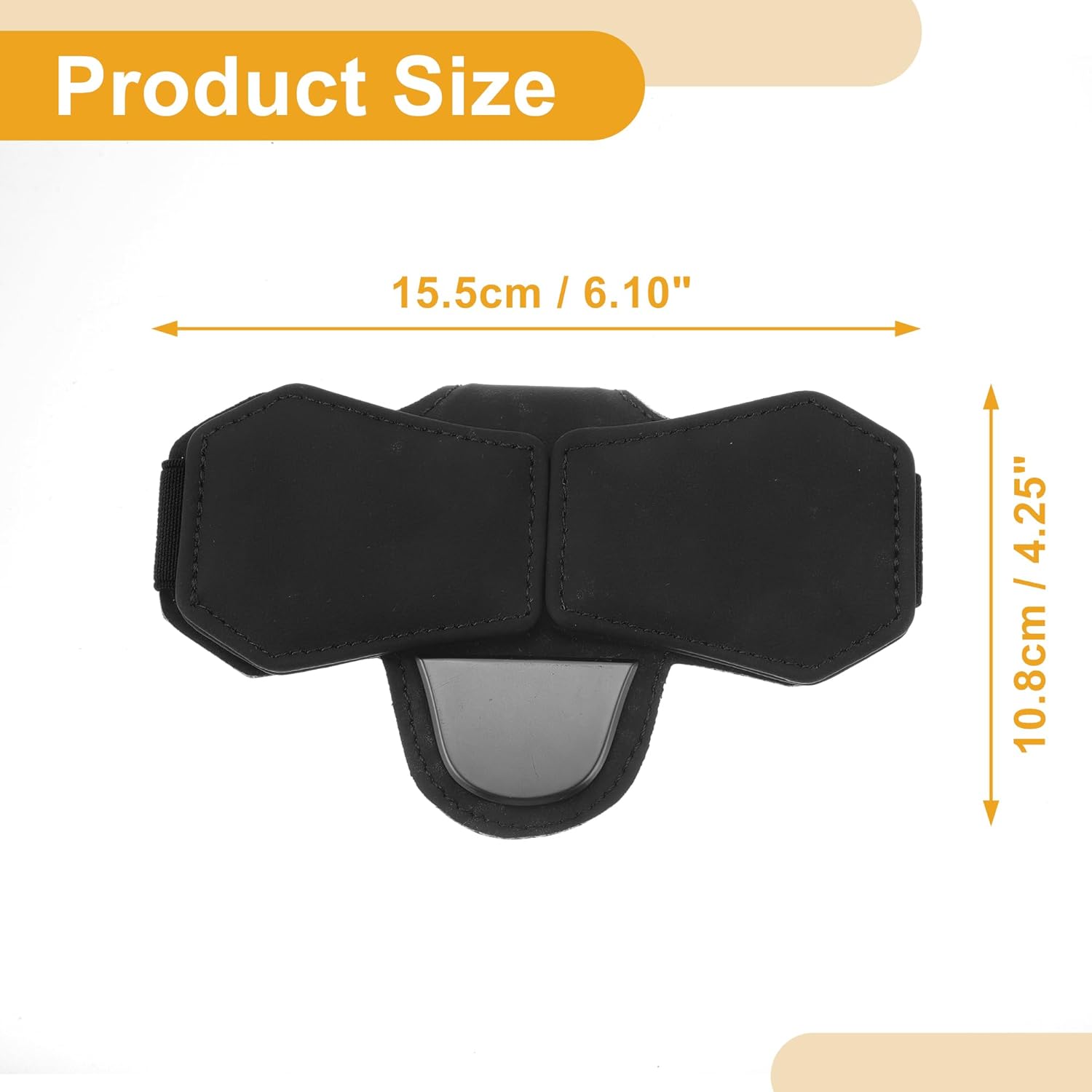 Car Sunglasses Clip Magnetic Universal Sun Visor Eyeglasses Holder Clip PU Leather,Zinc Alloy Black 15.5x10.8cm 1 Pcs