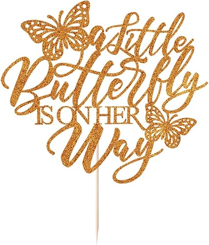 Miniatura 7 de Decoración para tartas con temática de mariposa, ideal para baby shower, bienvenida al bebé, suministros de decoración de fiesta de revelación de