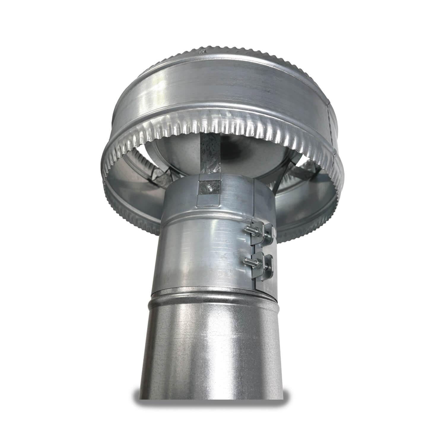 Sombrerete Antirevocante 350mm Galvanizado | Sistema Anti-Retorno CAEXVEN | Protección Total Viento y Lluvia para Chimeneas | Fabricado en España