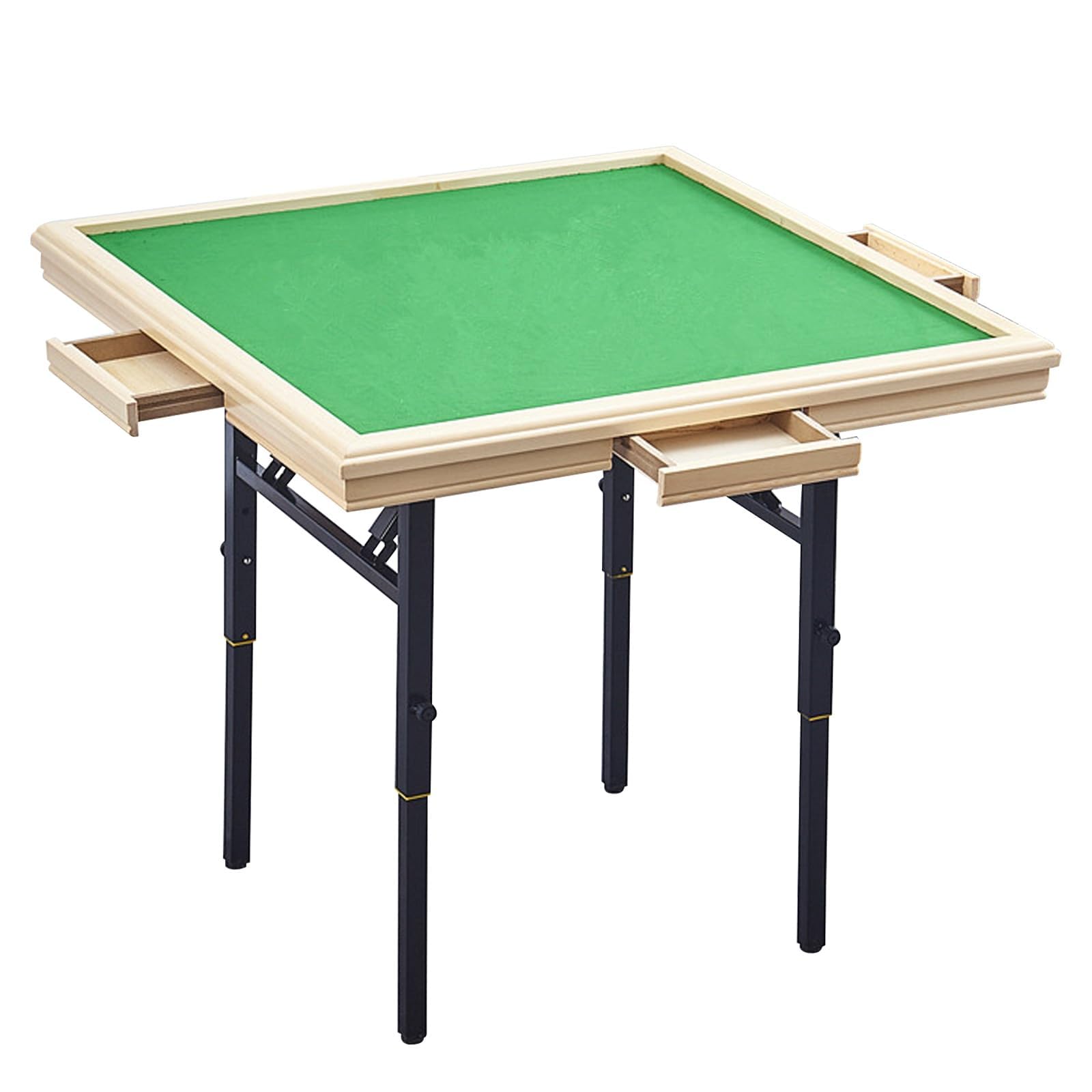 COYEUX Składany stół karciany, 84 x 84 cm, kwadratowy, dla 4 graczy, z 4 szufladami, regulowana wysokość/gumowa podkładka, do blackjacka, Texas Hold'em, gra logiczna