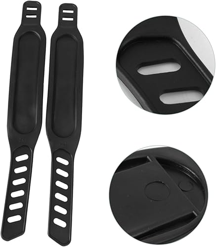 Miniatura 5 de Correas para dedos de bicicleta de gimnasio, 4 correas de plástico ajustables para bicicleta de ejercicio, diseño sin arañazos