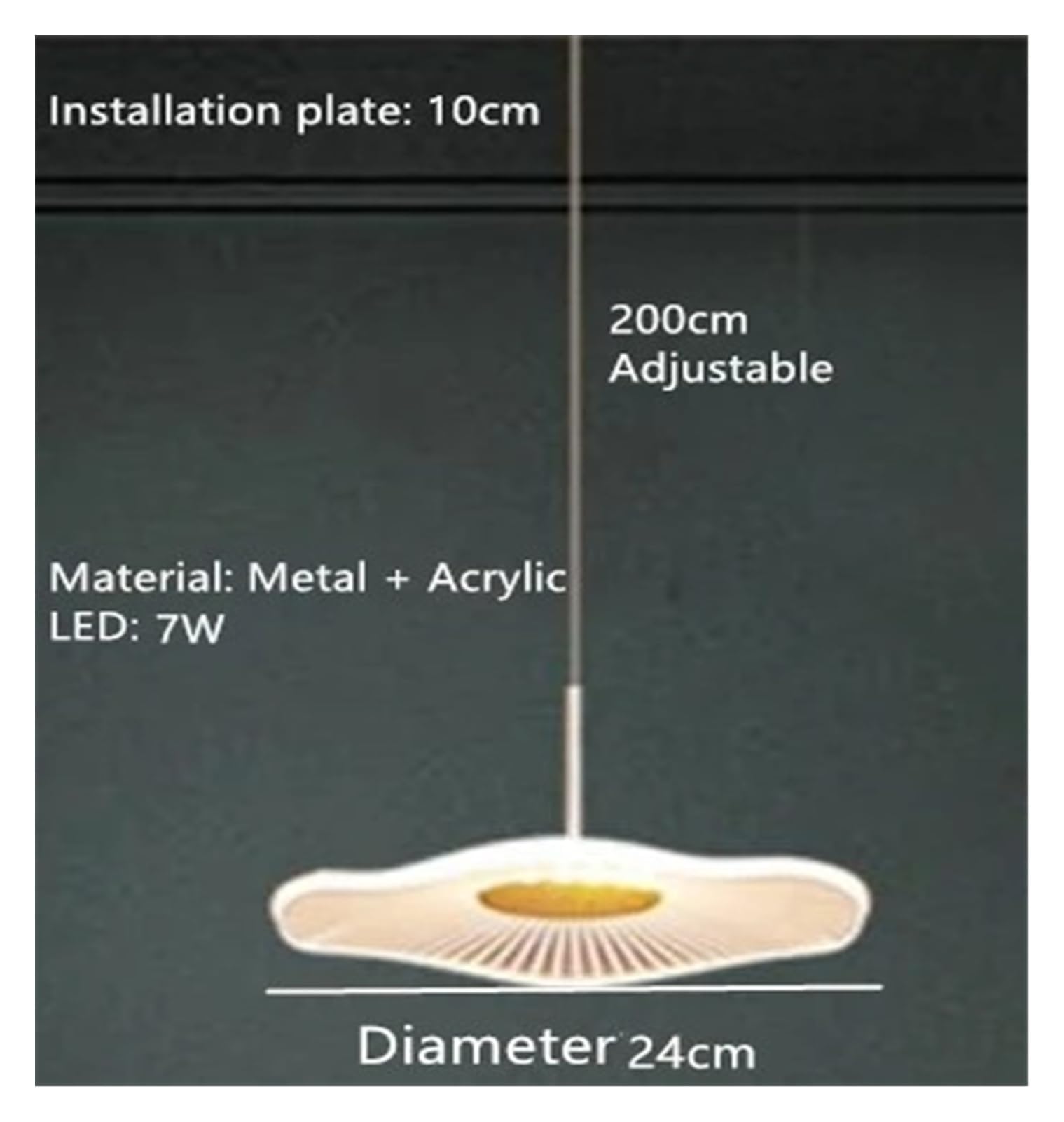 Lustre Moderne en Acrylique Brillant, Motif Feuille de Lotus, Lustre Floral, idéal pour Restaurant, hôtel, Hall de Villa ou escalier (lumière Froide, 1 lumière)