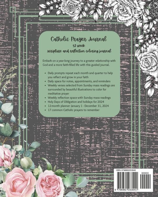 Catholic Prayer Journal 2024: 52 week scripture and reflection coloring journal - Image 2