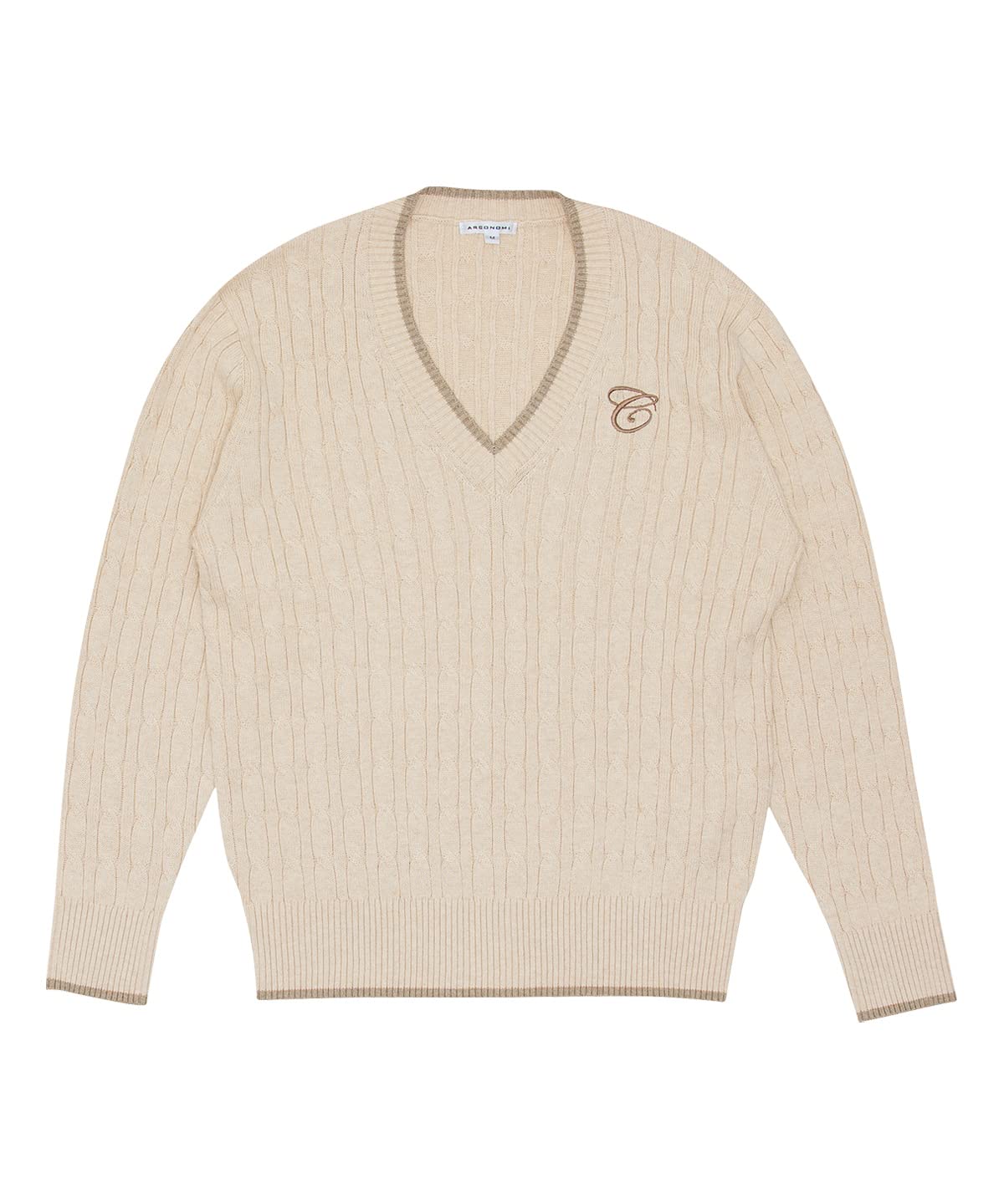 Amazon | [コノミ] スクールセーター 女子 ワンポイント ケーブル