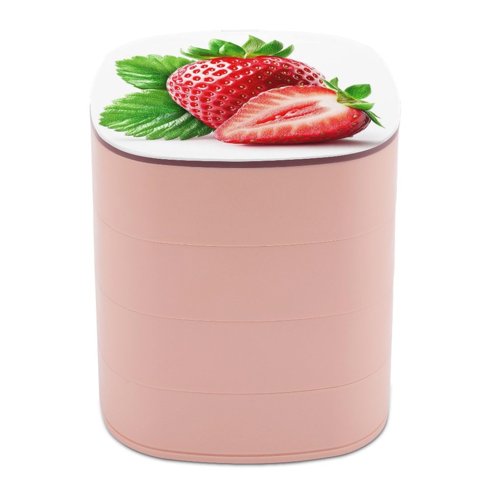 Boîte à bijoux fraise originale pour décorer une coiffeuse de chambre de femme