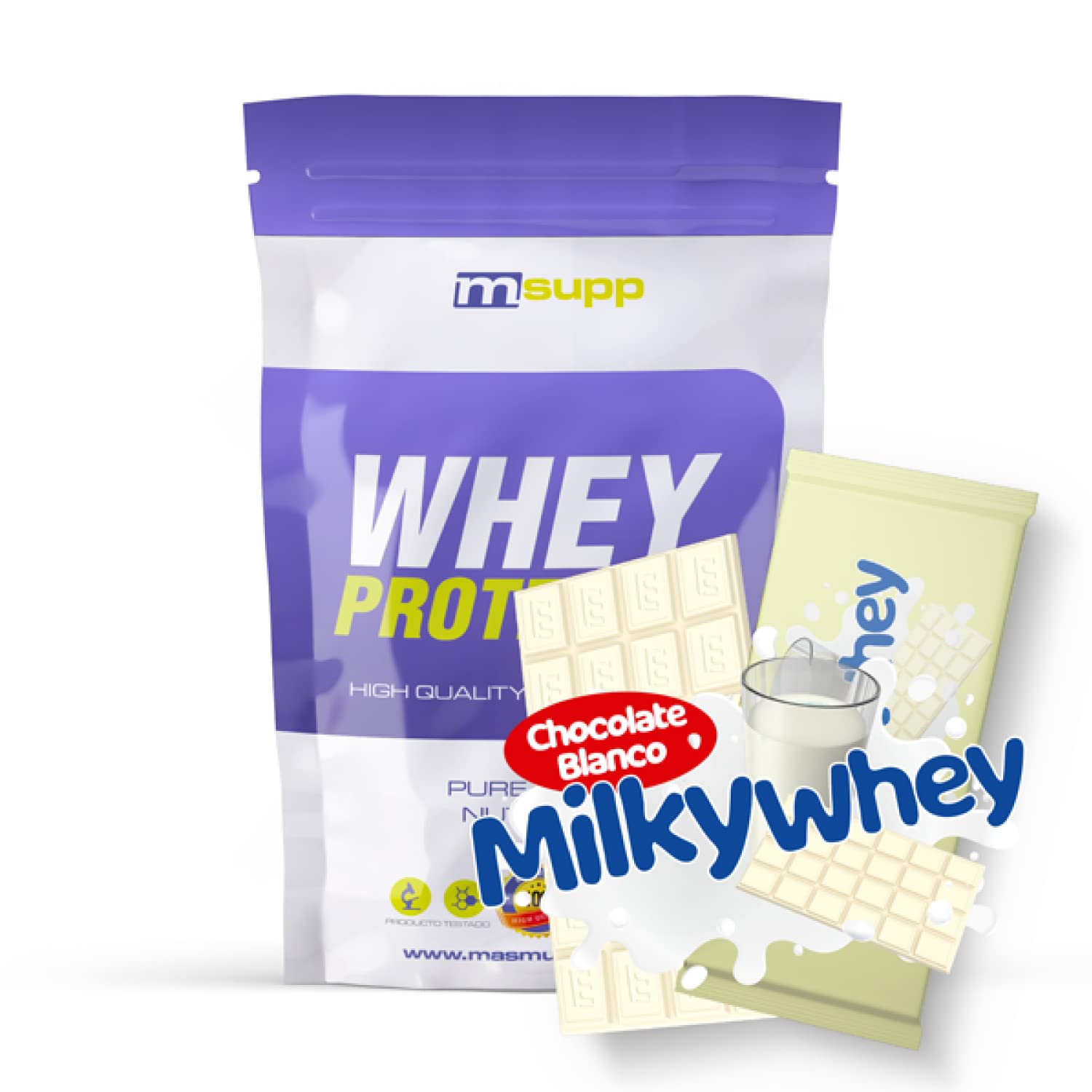 MASmusculo - Whey Protein80-500 g - Choco Surprise - Suplemento Deportivo Puro de Calidad - Proteína Whey - Con Lacprodan de Arla y Suero de Leche - Ayuda a Aumentar la Masa Muscular — view 45