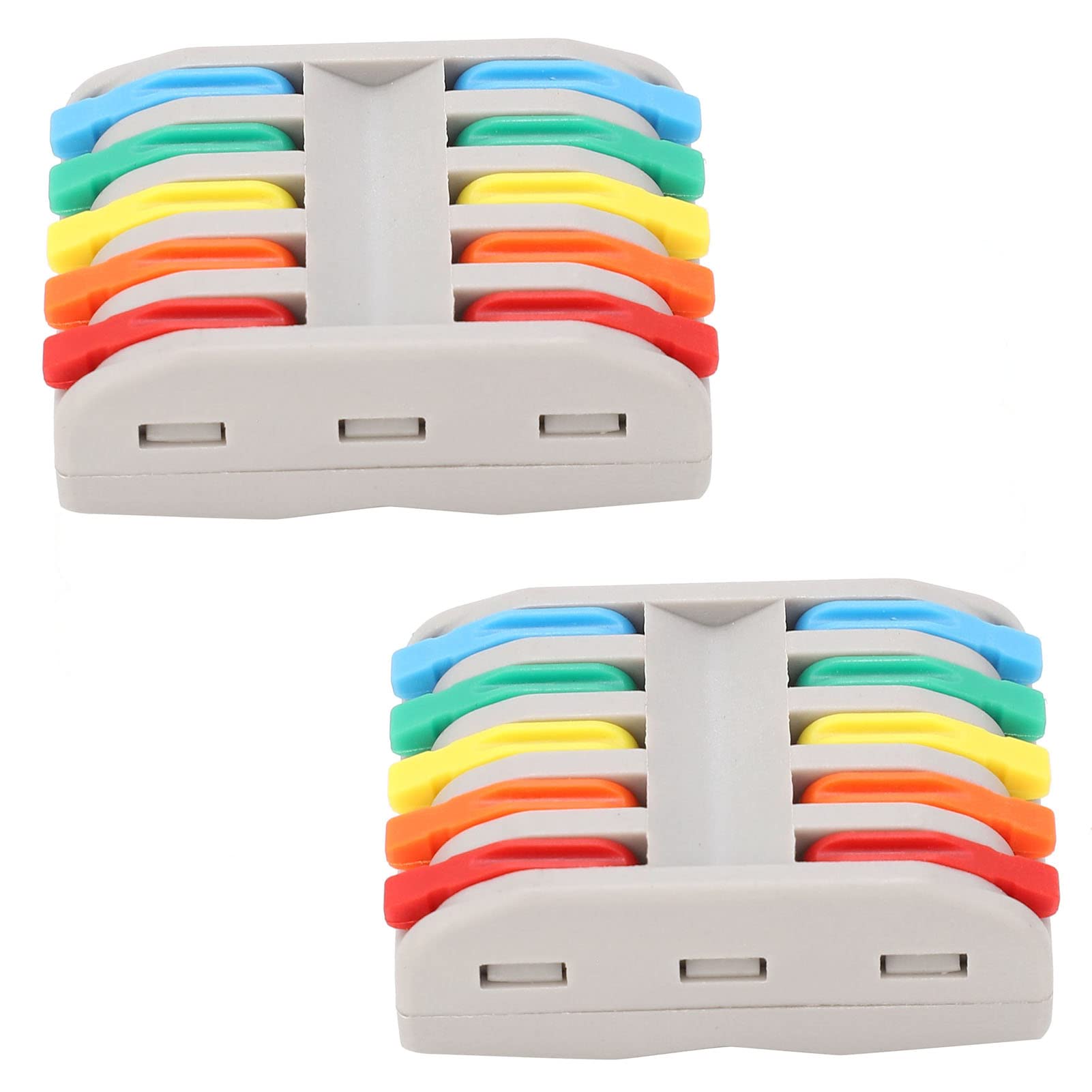 3 to 6 Inline Wire Nut Connector - Cable Connector - Mini Wire Connectors - Electrical Reusable Connectores (2pcs, 3 to 6 Inline, Multi) — Amazon image 23
