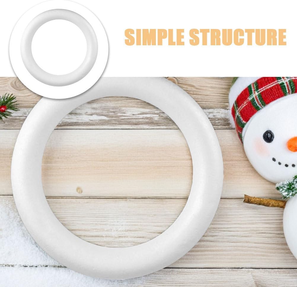 DECHOUS 3pcs Foam Wreath Forms 12 Inch, Polystyrene Foam Circles Ring, 2 Inch Thick Round Craft Wreath Form for DIY Crafts, Christmas, Holiday, Wedding Floral Projects