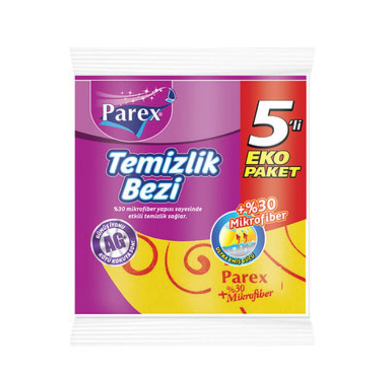 ParexCleaning Cloths, 5 Pack, 30% Microfiber, 2107745