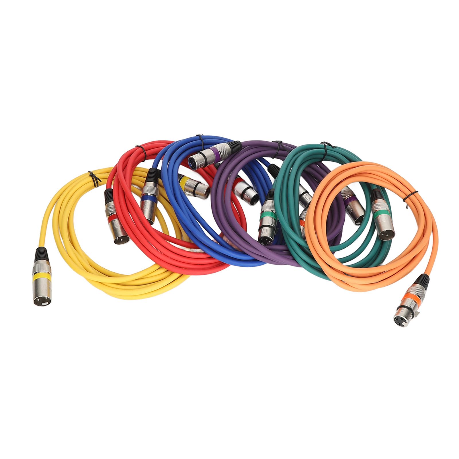 XLR Kabel męski na żeński Premium Profesjonalny kabel audio z podwójnym ekranowaniem do mikrofonów Miksery Interfejs audio Stop cynku Miedź beztlenowa 10 stóp 6 sztuk