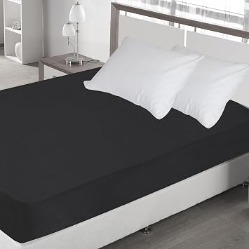 Twin Fitted Sheet Only, Super Soft & Cozy Twin Size Bed Sheets for Boys Kids with Deep Pocket to 14 Inch, Cooling Mattress Bottom Sheets,Shrinkage & Stain Resistant, Wrinkle Free, Black