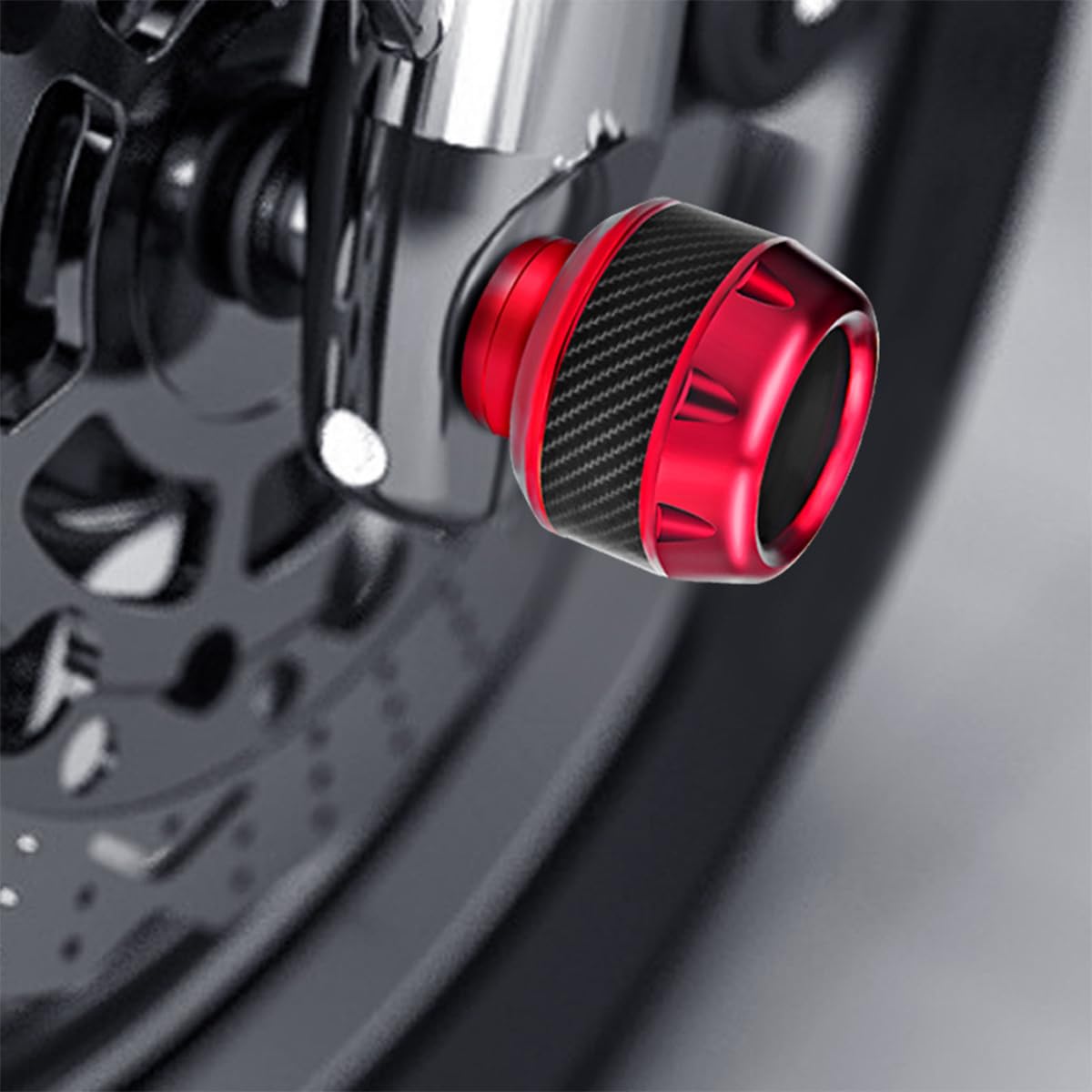 Slider Cup Anti-Collision,Protection de Cadre de Fourche Avant pour Scooter électrique et Cadre de Roue de Moto en Alliage d'aluminium (Noir)