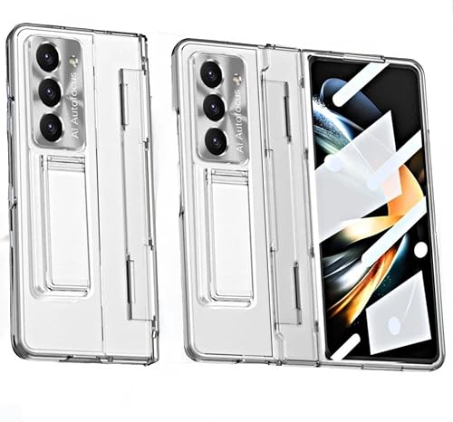 Miimall Funda compatible con Samsung Galaxy Z Fold 5, Z Fold 5 con protección mejorada de bisagra, película para lente de cámara, protector de