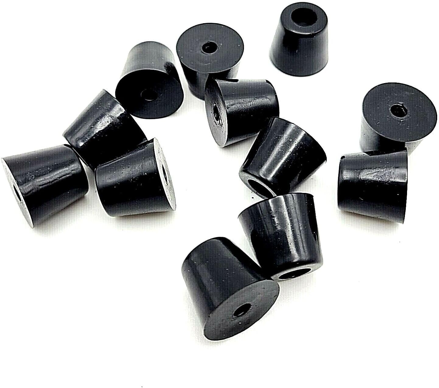 5/8 Tall Round Rubber Bumper Feet 3/4 Wide with 6-32 Stud Screws for Equipment (Pack Size: 12 Pack)