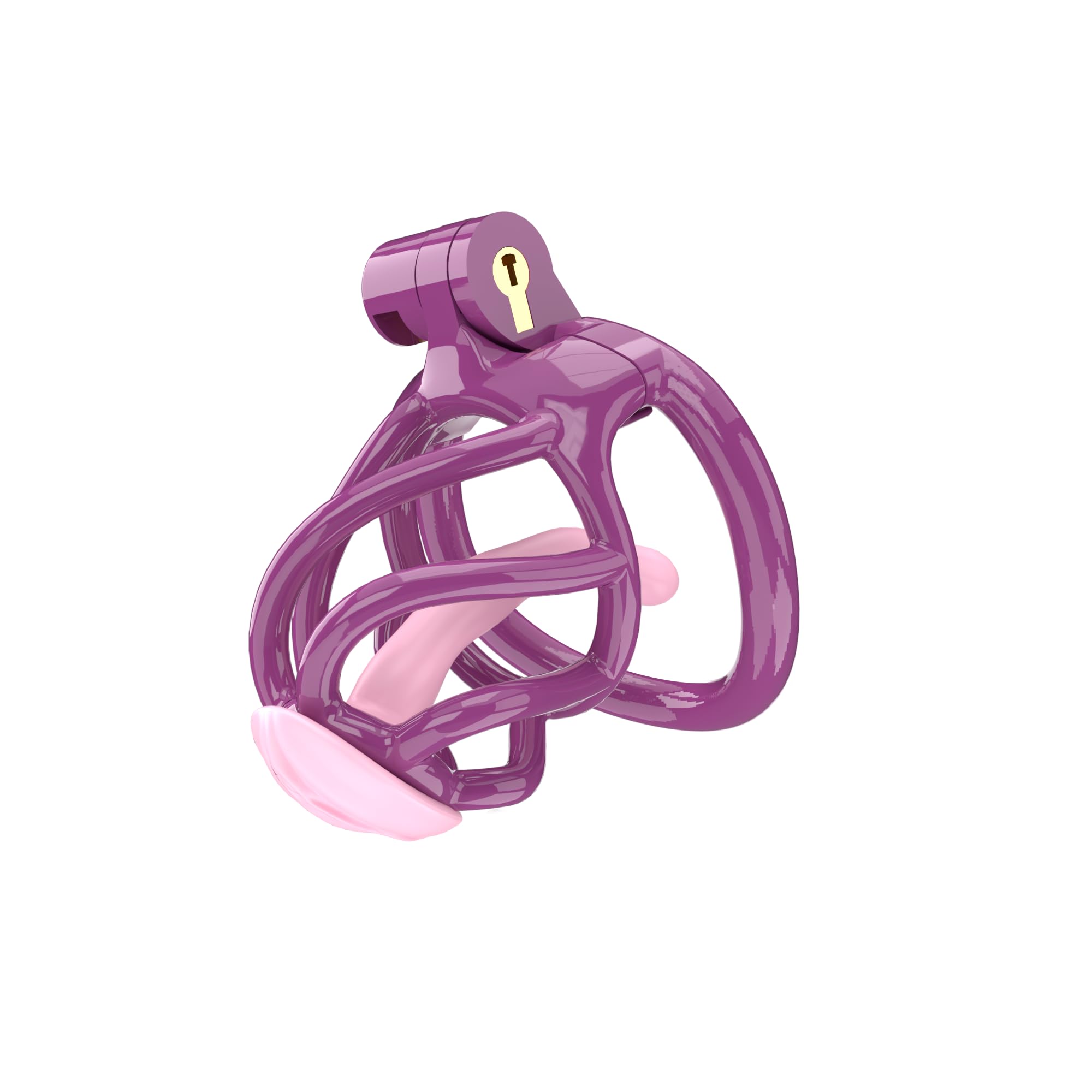 Spiral Chastity Device Yithuet Cobra 6 Resin Cock Cage, Purple: X-Small X-Small Purple