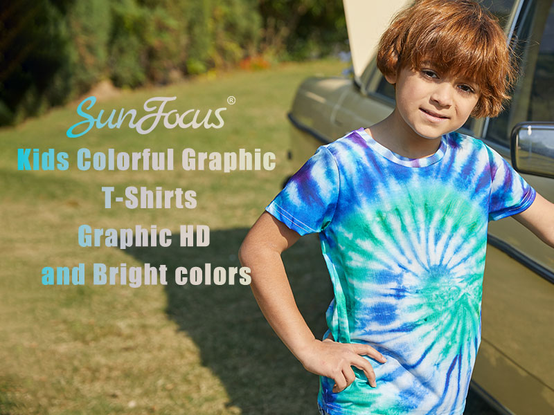 Playeras Niño Camisetas De Teñido Anudado Para Niños, Camiseta