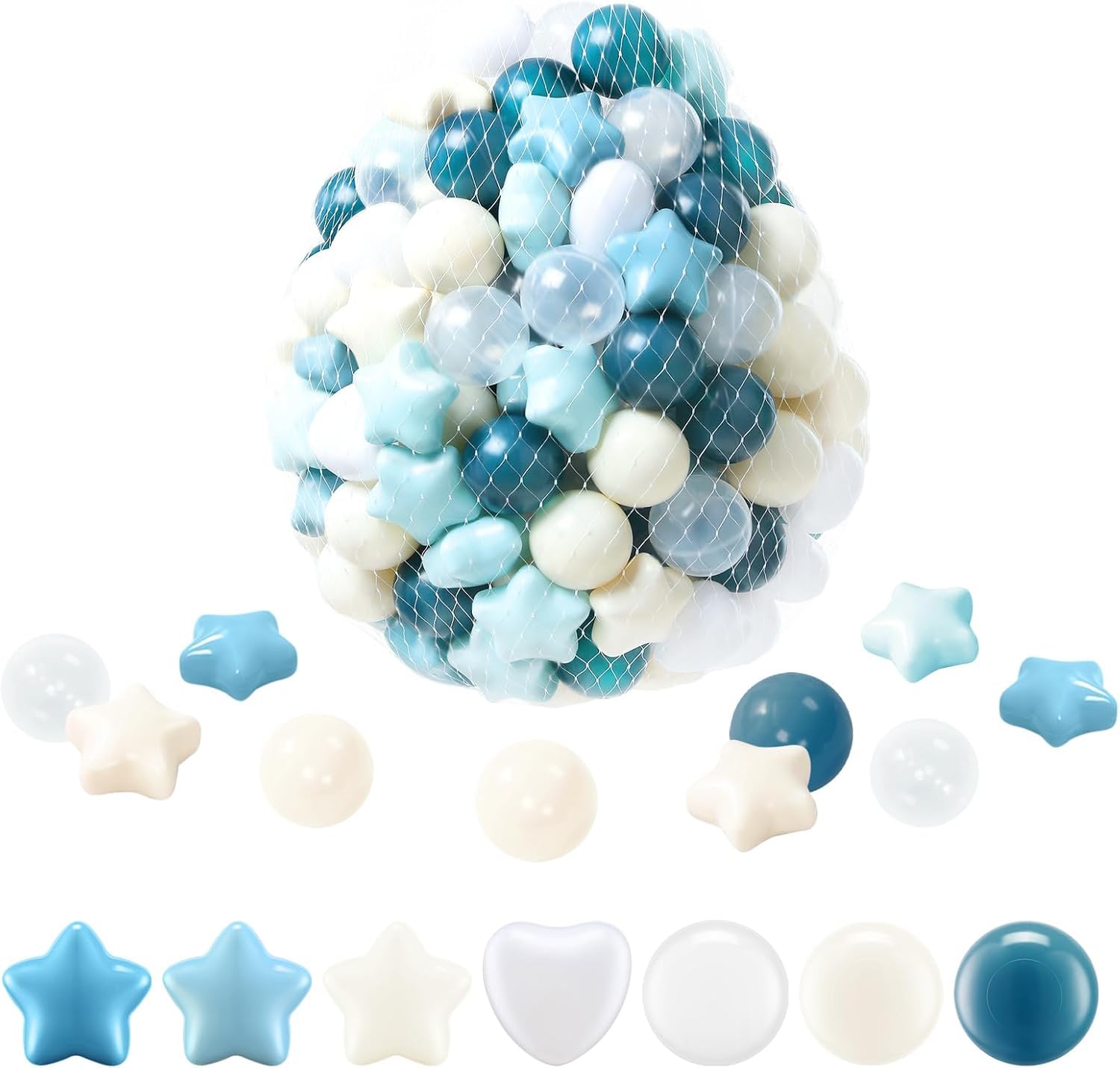 FHRILEK Ball Pit Balls, Safe Non-Toxic BPA-Free Crush-Proof Plastic Balls for Toddlers, Gift for Kids Birthday & Christmas, for Indoor Playpens, Party Decorations & Amusement Activities