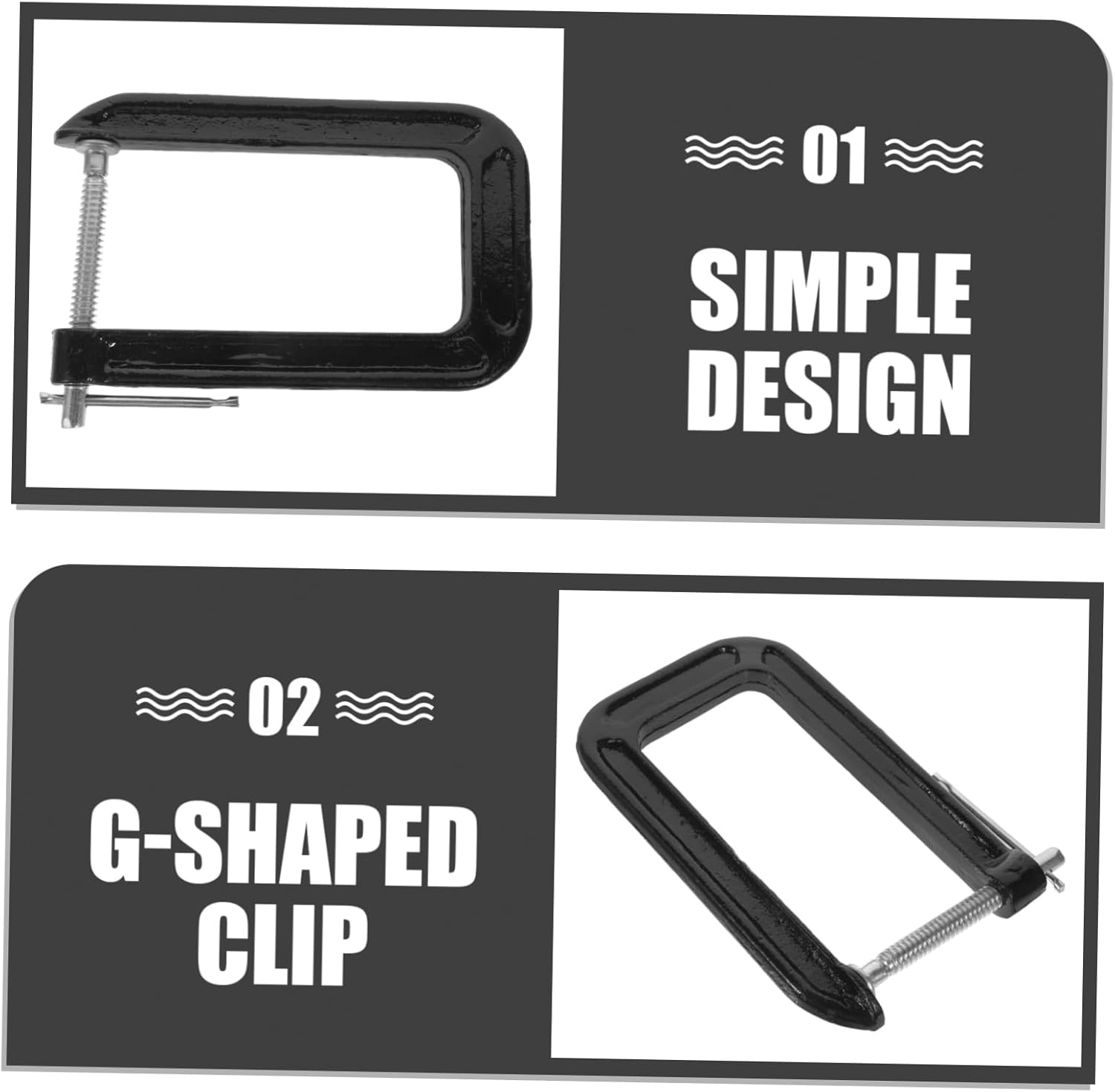 DOITOOL Clamp Desk Mounting Clamp for Woodworking Projects Heavy Duty Construction Secure Grip for Tables and Desks