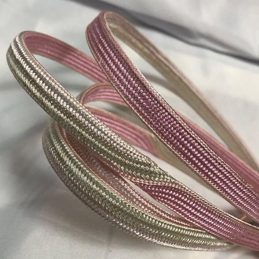 帯締め 帯留め 帯紐 帯留 帯締 和装小物 着物 帯紐 和服 和装 ピンク ホワイト グラデーション