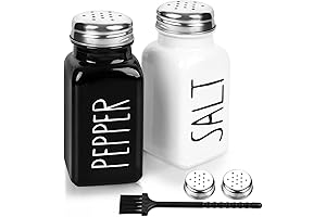 Modern Farmhouse Style 2 Pack Salt and Pepper Shakers Set