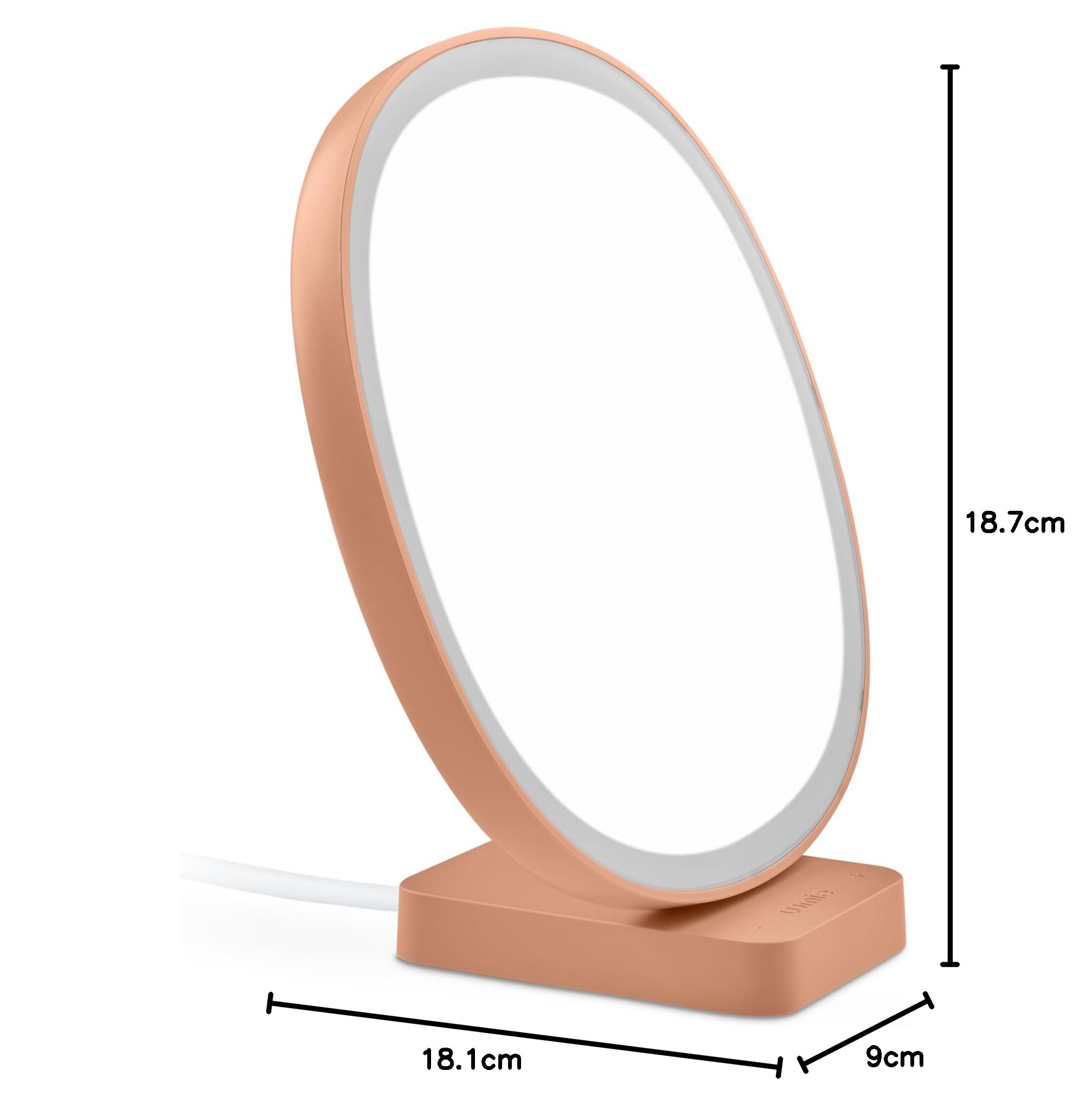 Lumie Dash - Lámpara compacta de terapia de luz brillante para mejorar el estado de ánimo y la energía, con iluminación clara como el cristal y máximo confort visual, Terracotta Pink