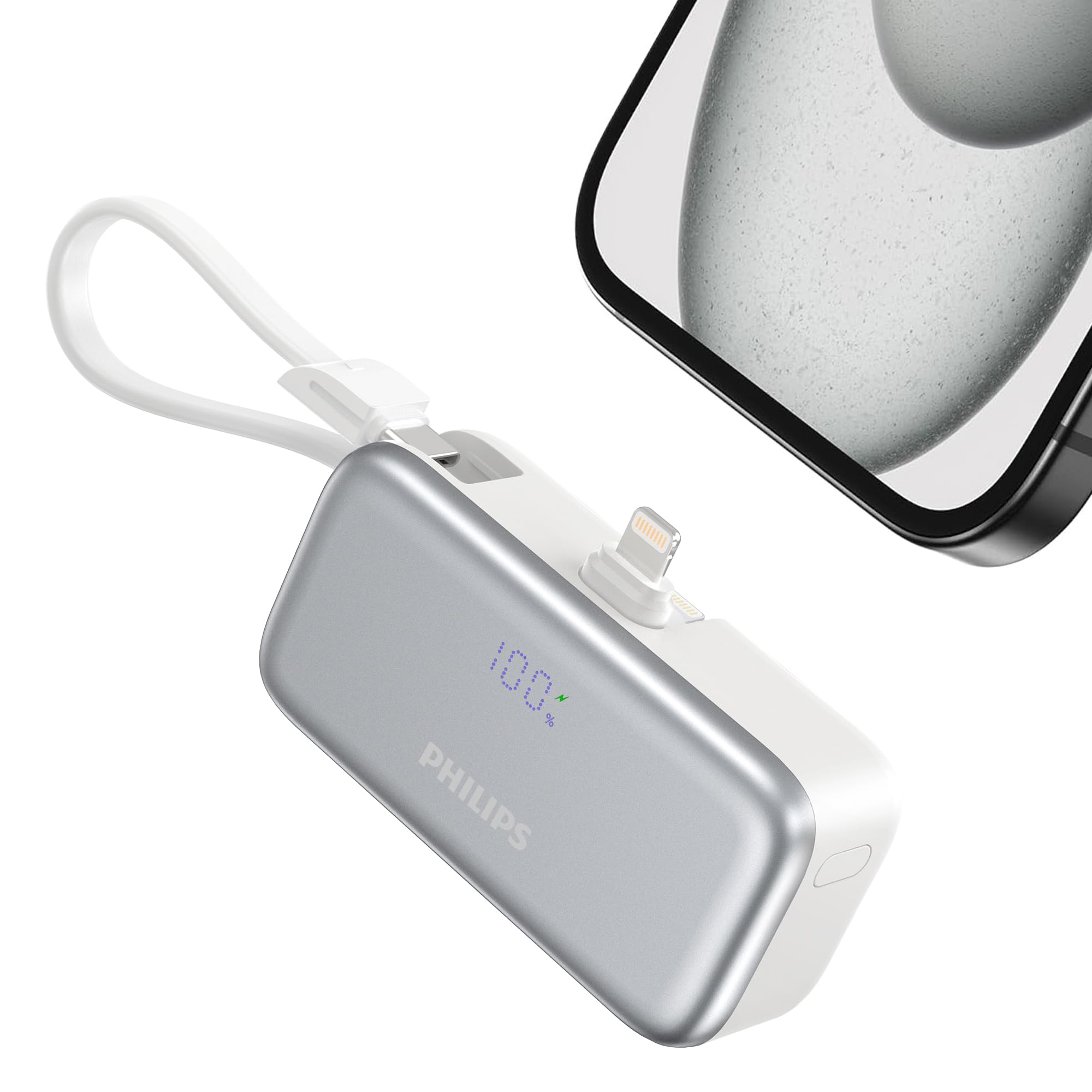 Amazon | Philips (フィリップス) モバイルバッテリー 小型 直差し