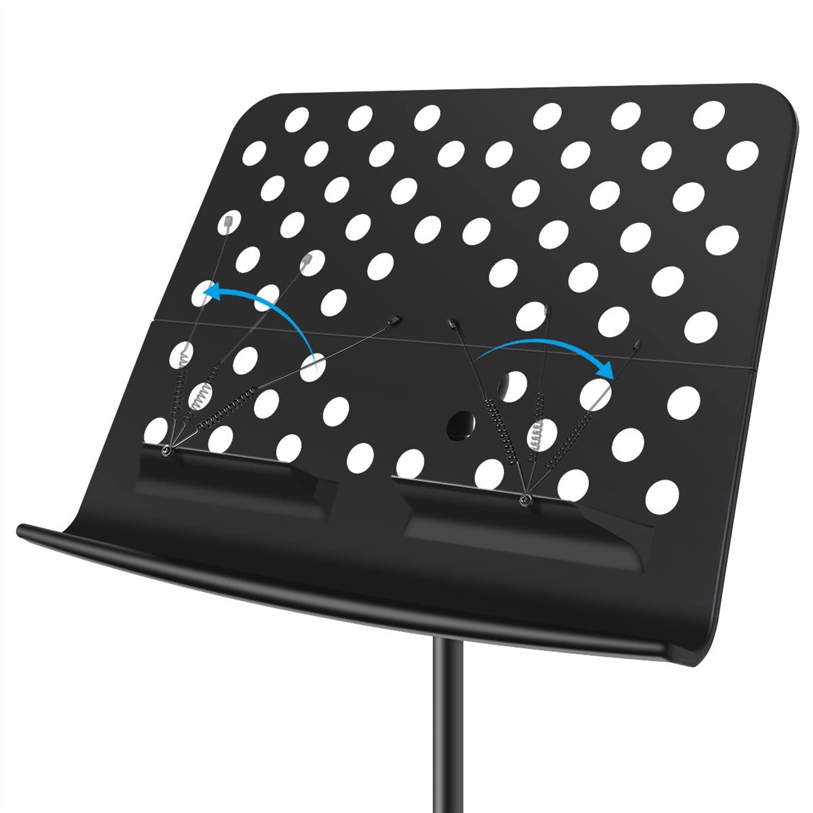Music Stand Musica Stand Pieghevole Pieghevole Musica Treppiede Stand Supporto in lega di alluminio Supporto for supporto Altezza regolabile con borse da trasporto strumento musicale Music Shelf /Shee