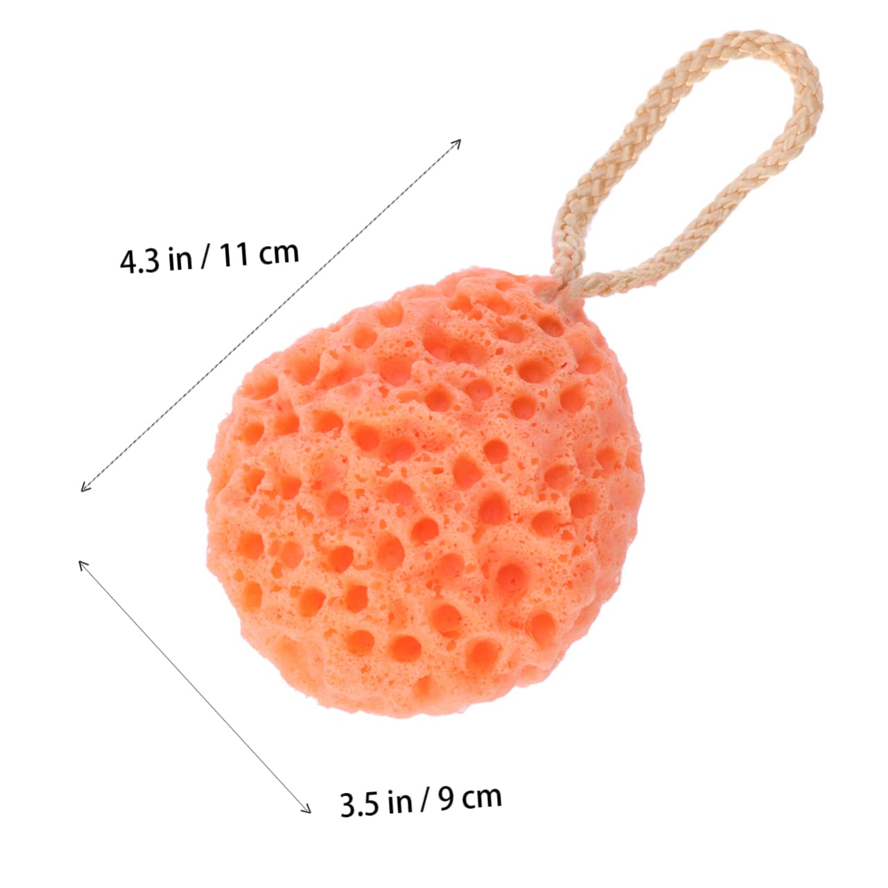 MUSISALY Body Cleansing Sponge Exfoliator Puff for Hydrophilic Non Material Promotes for Daily Use Orange Color