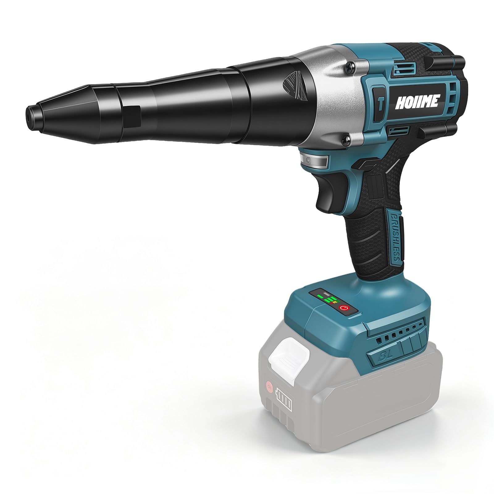 Akku Nietzange für Makita 18V, 20,000N Akku-Nietmutternpistole Nietpistole