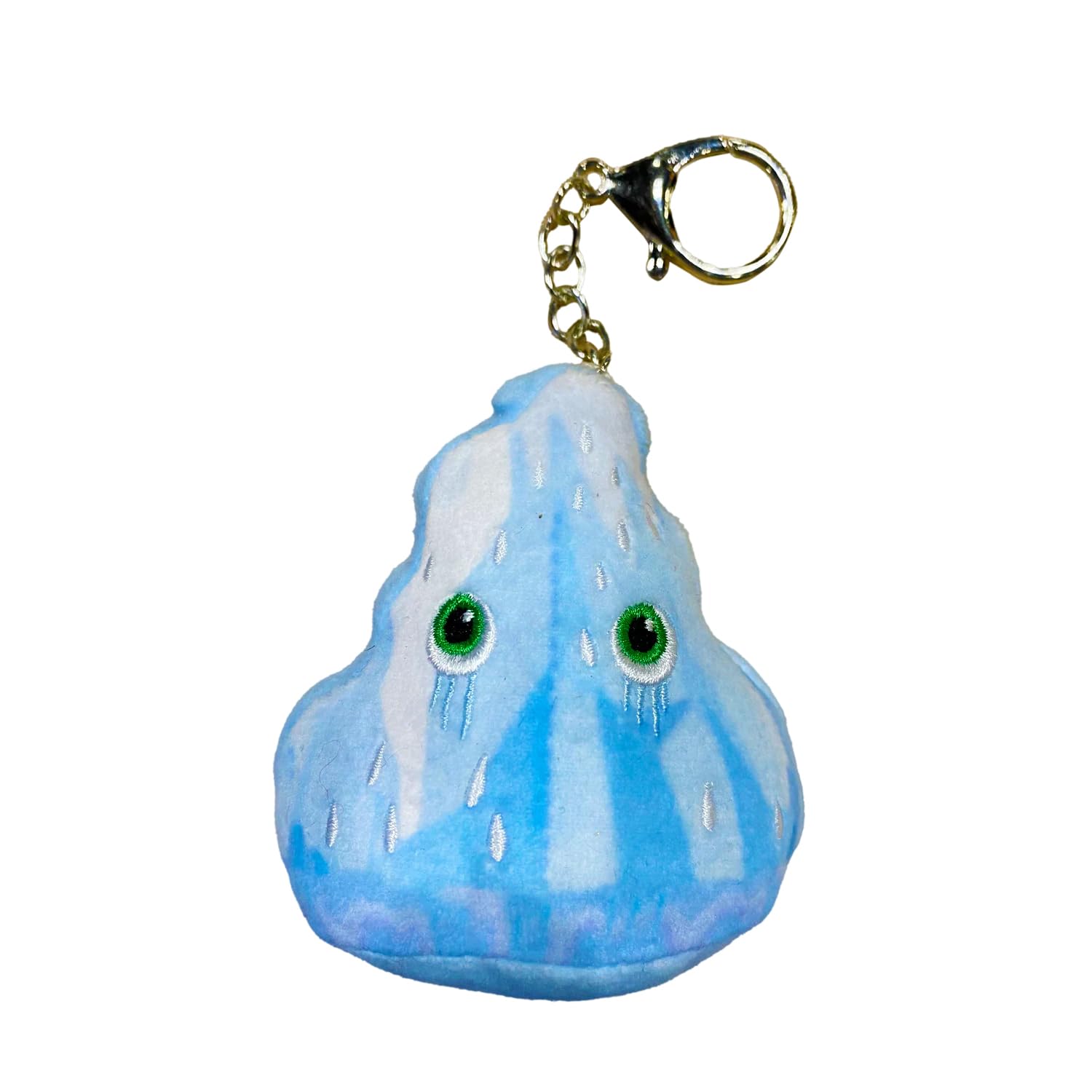 Thunderheads Melting Polar Ice Plushie Keychain Educational Earth Plush Backpack Charm with Fact Card Soft Collectible Showing Glacier