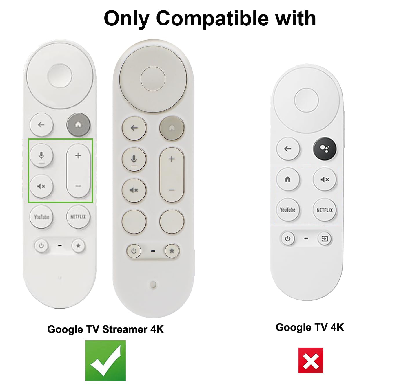 Silicone Remote Case For Google TV Streamer 4K 2024 - Anti-Slip Protective Cover With Lanyard