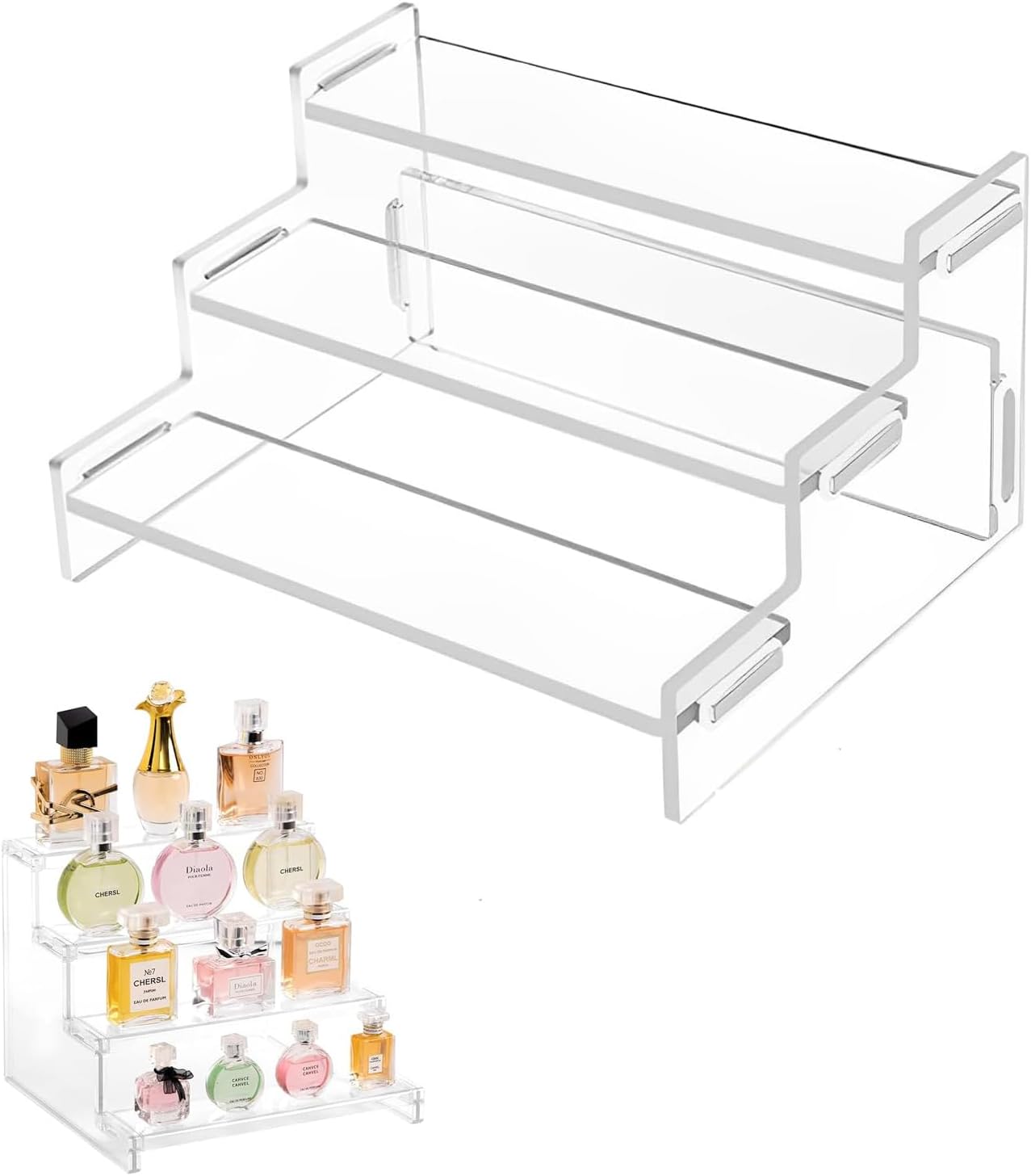 3Tier Perfume Organiser, Acrylic Display Stand, Perfume Stand, Acrylic
