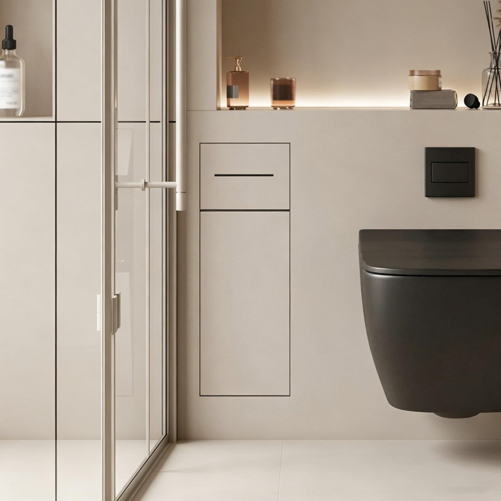 Nicchia WC invisibile piastrellabile in acciaio inox 304