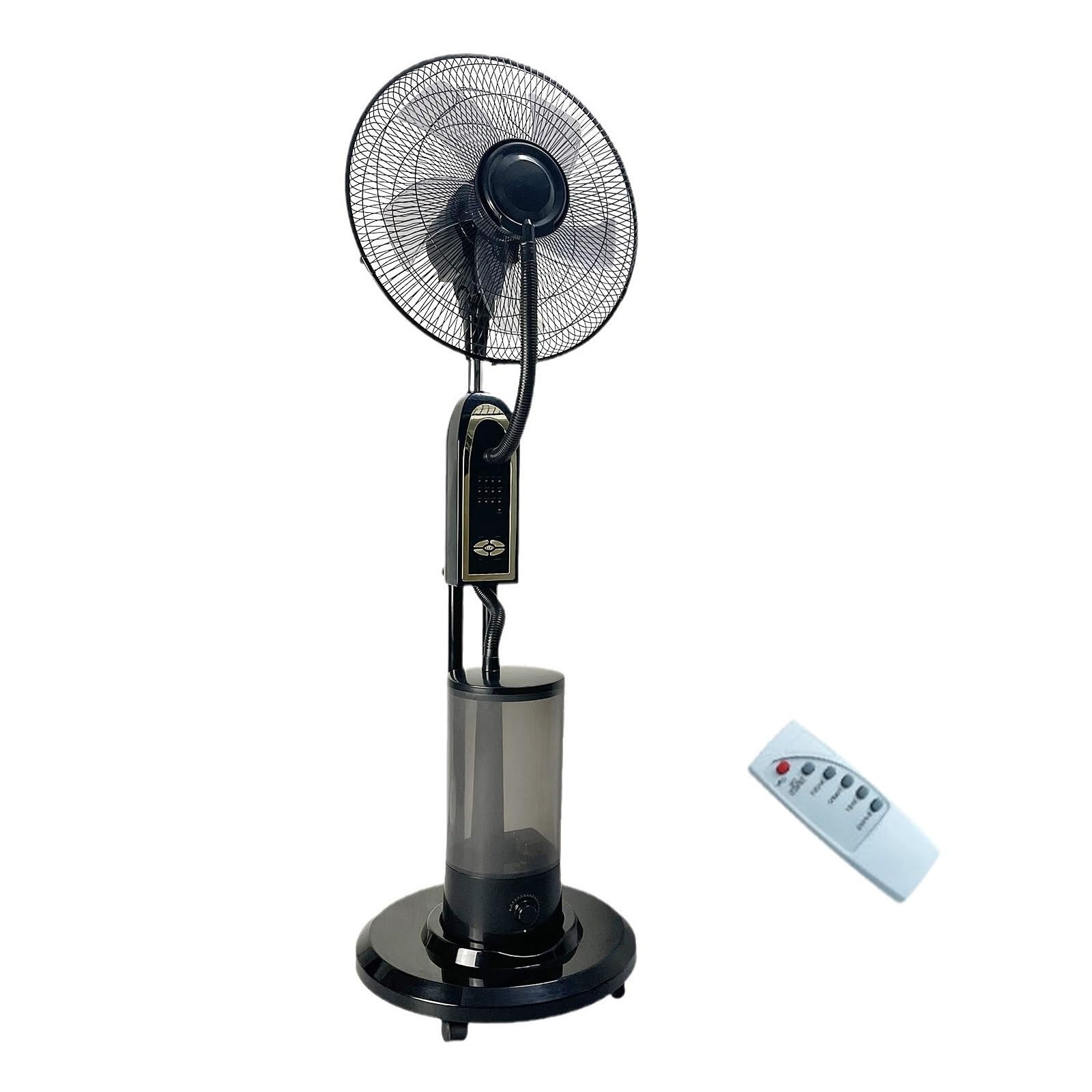 Ventilatore a piantana con nebulizzatore d'acqua, ventilatore nebulizzatore portatile, ventilatore oscillante da esterno/ventilatore a piantana, ventilatore elettrico da pavimento per casa, ufficio,