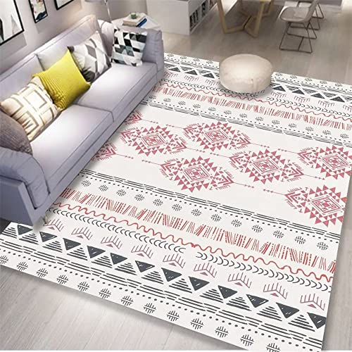 Tapis durable lavable rouge pour protéger le sol d'une chambre d'ado dynamique